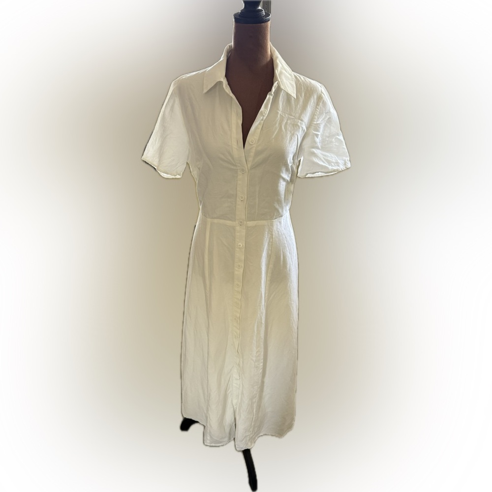 Sophie Rue Button-Front Midi Shirtdress